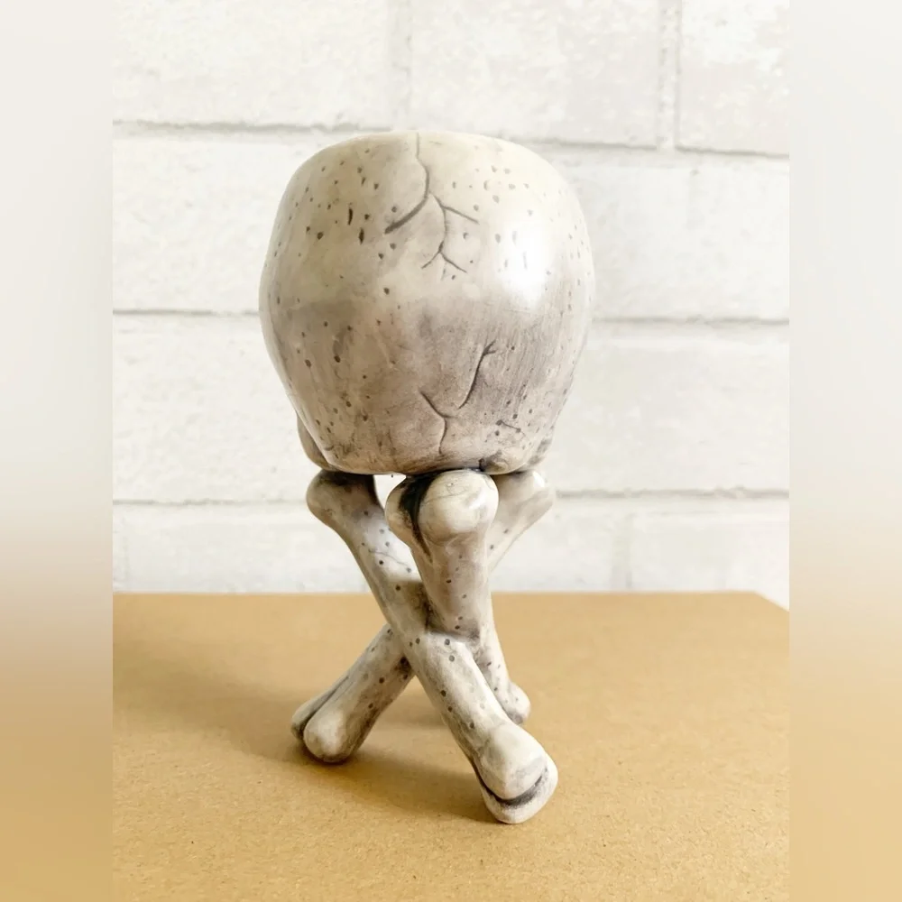 Russ Halloween Spooky Skull Tea light Small Candle Holder Decor